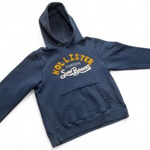 Vintage Y2K Hollister Blue Spell Out Surf Hoodie Size Medium / Large